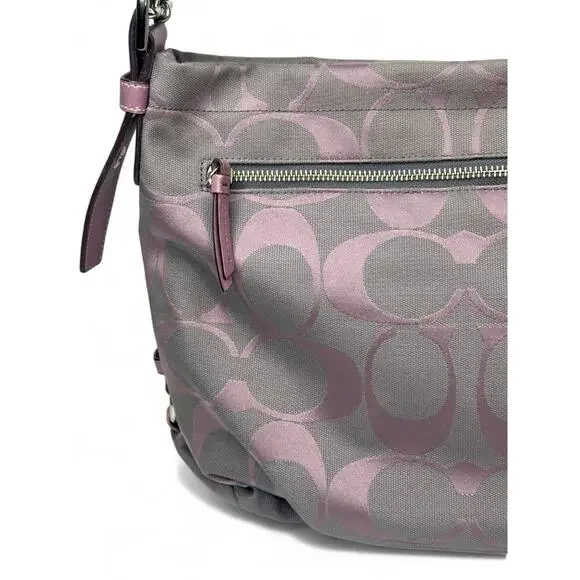 Coach Vintage Signature C Purple Duffle Hobo Bag - Picture 6 of 13